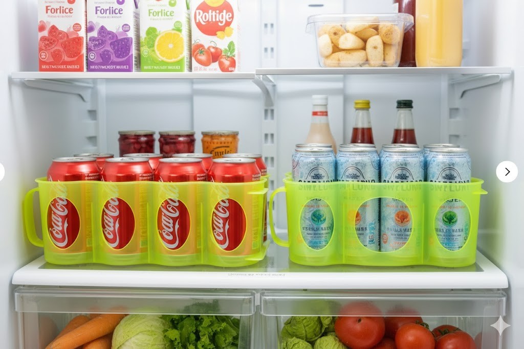 Kühlschrank-Organizer 2er Set für Flaschen & Tuben Kühlschrank Ordnung